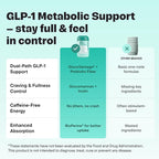 GLP-1 Metabolic Support Supplement – 4-in-1 Formula for Appetite Control, Cravings, Digestion, Energy & Weight Management – With GlucoVantage®, Berberine, Inulin & EGCG – Vegan Capsules