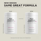 Codeage PQQ Ovarian Harmony+ Supplement - PQQ (Pyrroloquinoline Quinone), Myo-Inositol & D-Chiro-Inositol 40:1 Blend, Folate 5-MTHF, CoQ10, Wild Blueberry - Liposomal Delivery - Non-GMO - 120 Capsules