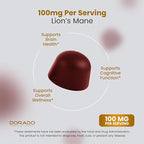 Lions Mane Mushroom Gummies (60 Count) Focus Gummies & Brain Mushroom Supplement for Adults - Delicious Blueberry Flavor - Premium Lions Mane Supplement - Third Party Tested, Vegan Safe & USA Made
