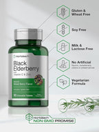 Horbaach Black Elderberry with Vitamin C and Zinc | 90 Chewable Tablets | Mixed Berry Flavor | Immune Support Complex | Vegetarian, Non-GMO, and Gluten Free Supplement