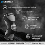 NEENCA Professional Knee Brace for Pain Relief, Medical Knee Support with Patella Pad & Side Stabilizers, Compression Knee Sleeve for Meniscus Tear, ACL, Joint Pain, Runner, Workout (Black, X-Small)