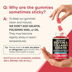 Venture Pal Biotin Gummies with Collagen & Keratin - Hair Growth Support Skin and Nail Strength Vitamins for Women & Men - Biotin 10000mcg | B-Complex | Saw Palmetto - Sugar Free, Non-GMO, 60ct