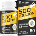 Probiotics for Men, 500 Billion CFUs & 12 Strains Mens Probiotic with Turmeric Cranberry, Goji, Gut Health for Men, for Digestive Health, Gut, Bloating & Gas, Immune, Energy Support, 30-Day Supply