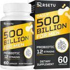 Probiotics for Men, 500 Billion CFUs & 12 Strains Mens Probiotic with Turmeric Cranberry, Goji, Gut Health for Men, for Digestive Health, Gut, Bloating & Gas, Immune, Energy Support, 30-Day Supply