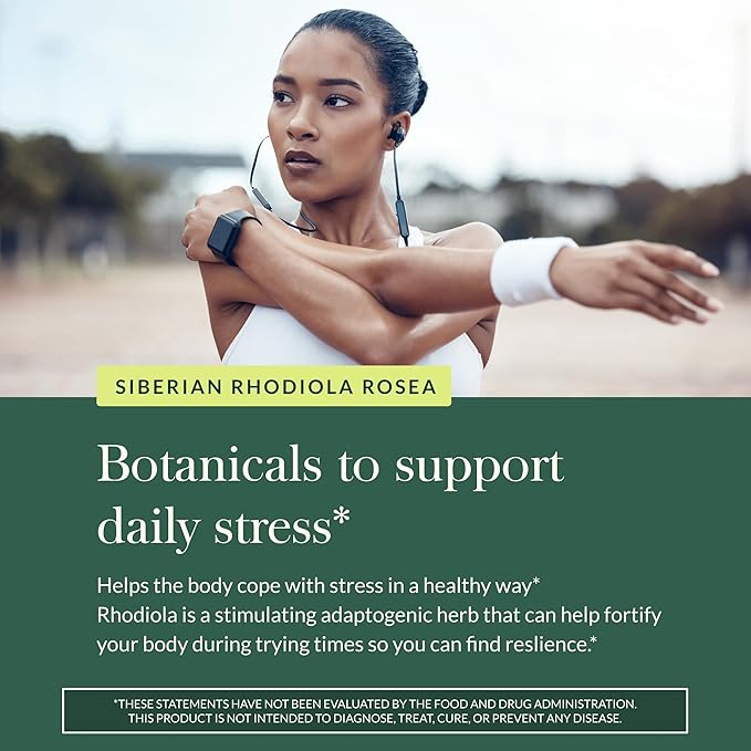 Gaia Herbs Rhodiola Rosea - Stress Support Supplement Traditionally for Supporting Healthy Stamina & Endurance* - with Siberian Rhodiola Root Extract - 60 Vegan Liquid Phyto-Caps (60 Servings)