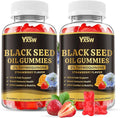 Black Seed Oil Gummies 500mg with Honey and 2% Thymoquinone, Nigella Sativa Seeds for Boost Immune Health, Joints, Digestion, Hair & Skin, Strawberry Flavor, 120 Count