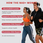 NAD Resveratrol Supplement, NAD+ Liquid Supplement 1000mg, with Nicotinamide Riboside, Resveratrol & PQQ, NAD Supplements for Men & Women, Healthy Aging & Boosts Cellular Energy – 30 Packs