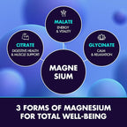 Secret Element Magnesium Glycinate 2150MG Gummies for Women and Men, High Absorption Magnesium Glycinate, Citrate, Malate, Sugar Free, Vegan, 60 Chews, Pack of 3, Orange
