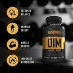 5% Nutrition Core DIM Supplement | Estrogen Regulation Support for Men & Women | Natural Diindolylmethane w/Calcium D-Glucarate, Organic Broccoli Powder + Bioperine (30 Servings / 60 VegCaps)