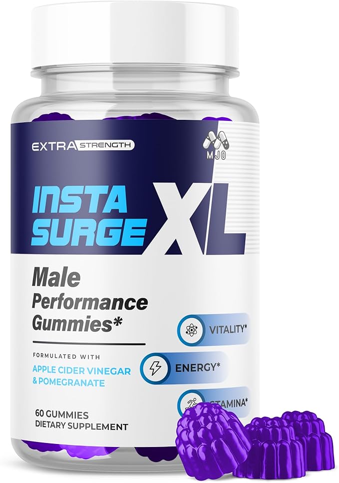 Insta Surge XL Gummies, Official InstaSurge XL Gummys with All Natural Ingredients, Insta SurgeXL Advanced Health Support Supplement Maximum Strength Active Lifestyle Multivitamin Gummys (60 Gummies)