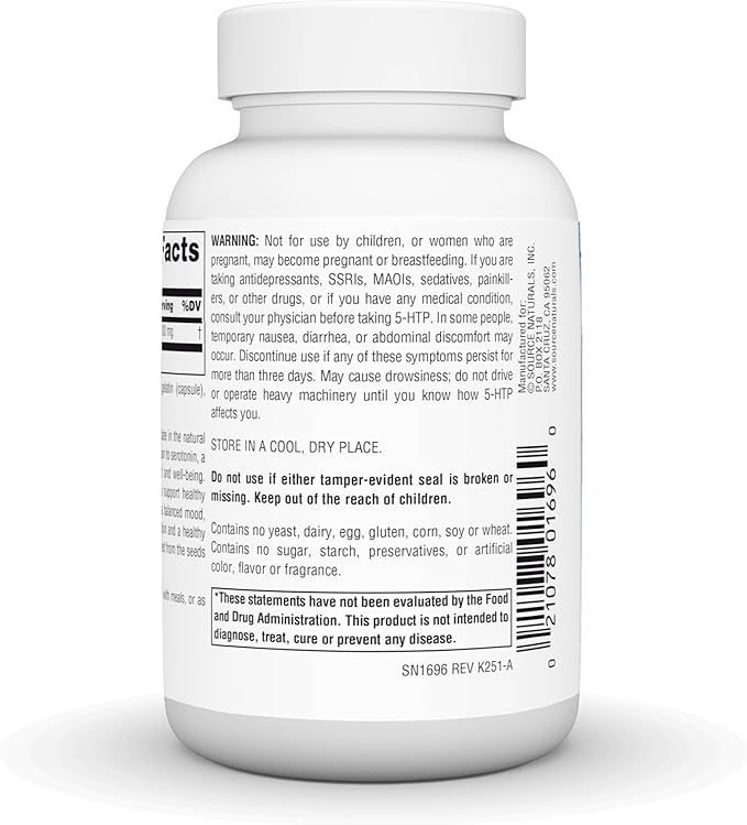 Source Naturals Serene Science 5-HTP, Balanced Mood* - 100 mg - 120 Capsules