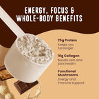 FlavCity Grass Fed Whey Chocolate Protein Powder - Chocolate Peanut Butter - 25g Protein & 10g Collagen - Made with Organic Cocoa & Coconut Milk - Gluten Free & No Added Sugars (20 Servings)