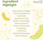 Beauty Milk Japanese Collagen MELON Drink - 50,000mg Hydrolyzed Collagen, 6.3 Ounce (Pack of 1)