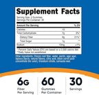 Nutricost Fiber Gummies (Berry Flavored) 60 Gummies - Dietary Fiber Supplement with Chicory Root, 6g per Serving, Vegan, 30 Servings