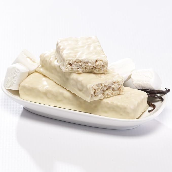 Proti-Thin Fluffy Vanilla Crisp Protein Bars, 15g Protein, Low Calorie, Very Low Carb (VLC), Low Fat, High Fiber Snack Bar, KETO Diet Friendly, Ideal Protein Compatible, No Gluten Ingredients, 7 /Box
