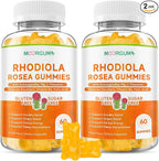 Rhodiola Rosea Gummies for Adults & Kids-Adaptogenic Herb-Daily Wellness, Emotions, Slumber Support, with Ashwagandha, Magnesium Glycinate, Siberian Eleuthero Supplements for Women & Men, 120 Count