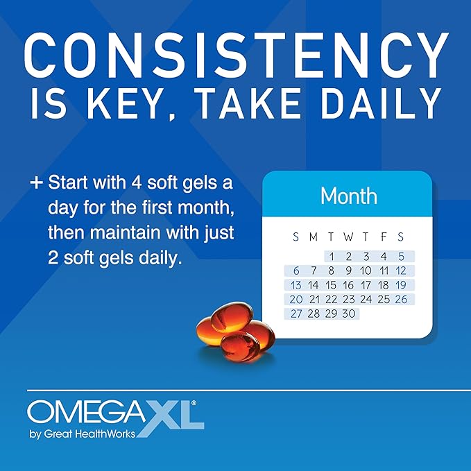 OmegaXL Joint Support Supplement, for Relief - Natural Muscle Support, Green Lipped Mussel Oil, Soft Gel Pills, Drug-Free, 60 Count