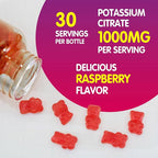 duwhot Potassium Citrate 1000mg Gummies, Potassium Supplement for Adults Women & Men, Support Leg Cramps & Muscle Health, 60 Chewables