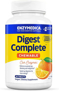 Enzymedica Digest Complete Chewable, Digestive Enzymes, Orange Flavor, 30 Tablets