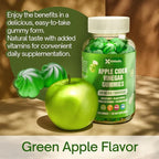 120 Premium Apple Cider Vinegar (ACV) Gummies, Formulated with Vitamin B12, Zinc, Ginger & Vitamin C,120 | Vegan - Gluten Free - Non GMO