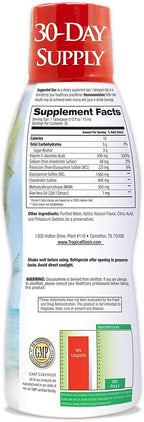 Tropical Oasis–Premium Liquid Glucosamine Chondroitin & MSM- Liquid Joint Support Formula 1500mg Glucosamine, 800mg Chondroitin, & 500mg MSM - 16 Fl Oz