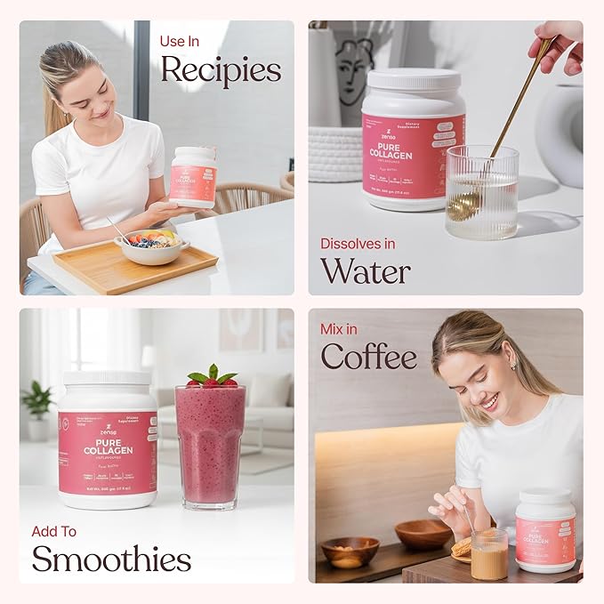 Hydrolyzed Collagen Powder for Women & Men – Organic Type I & III Bovine Collagen Peptides, High Protein – for Bone Strength, Joint Support, Healthy Hair & Glowing Skin - Colágeno Hidrolizado (500 g)