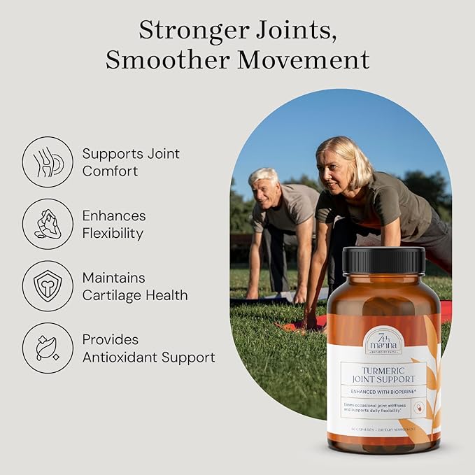 Turmeric Curcumin Supplement with Glucosamine, Chondroitin & MSM – Joint Support for Mobility, Flexibility & Comfort – Active Lifestyle Formula – 60 Capsules
