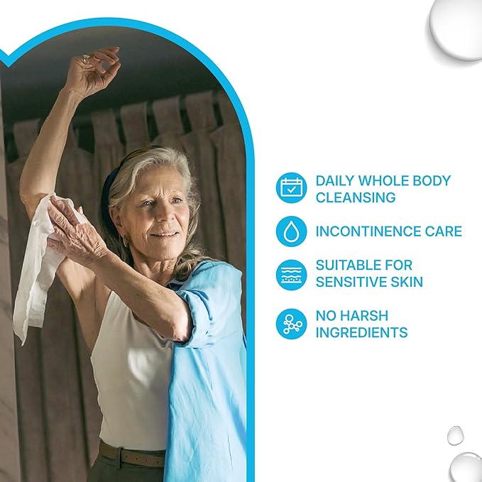 WaterWipes Sensitive Whole Body Cleansing Wipes, 99.9% Purified Water, XL Textured Wipes, Incontinence Care, Fragrance Free, 90 Count