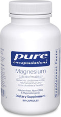 Pure Encapsulations Magnesium (Citrate/Malate) - Magnesium Supplement to Support Nutrient Utilization, Energy, Bones & Heart Health* - with Magnesium Citrate & Malate - 90 Capsules