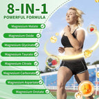 Magnesium Complex Gummies 8 Elemental 1000mg - Magnesium Glycinate, Citrate, Malate, Taurate, Supports Bones, Muscle, Nerve Health, for Women & Men, Vegan Non-GMO, Mixed Flavors, 60 Count