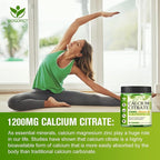 Calcium Citrate 1200mg with Vitamin D3 Supplement for Women and Men - Chewable Calcium Magnesium Zinc D3 K2 Gummies Supplement for Bone, Teeth, Immune Support, Apple Flavor - 60 Gummies