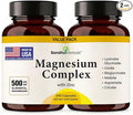 Complete Magnesium Complex 500mg for Women & Men | 240 Capsules | 6 in 1 Mag Supplement with Zinc | Quality Sleep & Muscle Health | Glycinate, Citrate, Malate, Oxide, Aspartate, Lysinate Glycinate