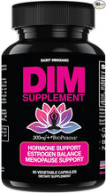 DIM Supplement 300 mg - Hormone Balance for Women, | Estrogen Supplement for Women with Hot Flashes & Night Sweats | Aids in Menopause Symptoms, Estrogen & Oestrogen. 60 Capsules