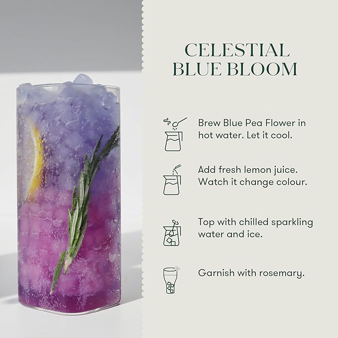 Luxmi Estates Blue Pea Flower Herbal Infusion 25 gm Tin, 0.88 Oz | 25 Cups | Rich in Natural Antioxidants