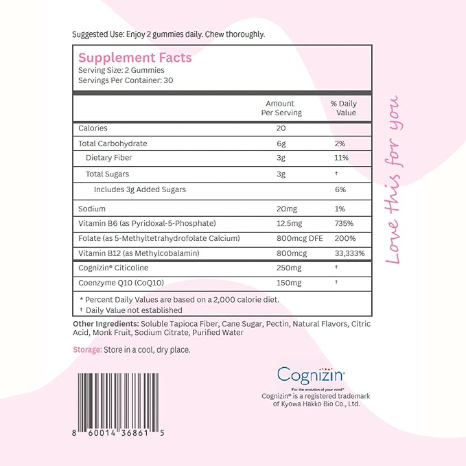 Balancing Act – Slay The Day Energy Gummies – Caffeine Free Focus & Clean Energy Support – with Vitamin B12, CoQ10 & Cognizin® Citicoline – Raspberry Lemonade – 60 Count (30 Day Supply)