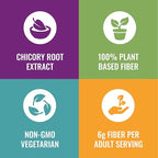Fiber Advance Gummies | 100% Plant Based Fiber Supplement for Digestive Health | Chicory Root Inulin Prebiotic Gummies for Adults | Gluten Free, Vegetarian, & Non-GMO (Pack of 3)