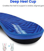 WalkHero Plantar Fasciitis Insoles - Arch Support Inserts for Men and Women, Total Support Orthotic Inserts Reduce Foot Pain and Fatigue Mens 8-8.5 | Womens 10-10.5