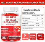 Red Yeast Rice with Coq10 Gummies Sugar Free, Red Yeast Rice Supplement
