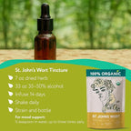 Organic St Johns Wort Tea (10 oz.) – 100% Pure Dried Saint John’s Wort Herb – Te de Hierba de San Juan Organica