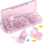 Pillex Pill Organizer 2 Times a Day, AM PM Pill Organizer 7 Day, Weekly Pill Box 2 Twice a Day, Travel Pill Case 7 Days, Medicine Organizer for Medication, Vitamins, Fish Oils, Supplements