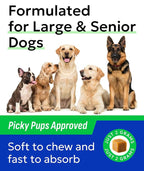BARK&SPARK Senior Advanced Glucosamine Chondroitin for Dogs - Hip Joint Pain Relief - Old Dog Joint Chews Large & Small Breed - Hip Joint Chews Joint Health Care Treats - 240Ct