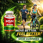 VAITE MSM Supplements for Men & Women 2000mg - Joint Support, Hair, Skin & Nails, Sulfur Supplement - Vegan, Non-GMO, Gluten-Free - Skip Hard-to-Swallow Capsules & Powder - Easy to Take 60 Gummies
