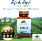 Pure Mountain Botanicals Garlic Pills Kosher Vegan Capsules with 500mg Organic Garlic Allium Sativum Supplement