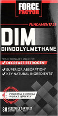 Force Factor DIM Pills to Decrease Estrogen in Men, Diindolylmethane Supplement with Key Natural Ingredients and Superior Absorption, Diindolylmethane 300mg, Works Fast, 30 Capsules