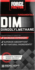 Force Factor DIM Pills to Decrease Estrogen in Men, Diindolylmethane Supplement with Key Natural Ingredients and Superior Absorption, Diindolylmethane 300mg, Works Fast, 30 Capsules