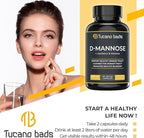 Urinary Tract Infection Treatments D Mannose 1000mg Capsules - Potent D-Mannose & Cranberry Pills with Hibiscus Extract - Healthy Bladder Control, Strength Urinary Tract Support (120 Capsules)