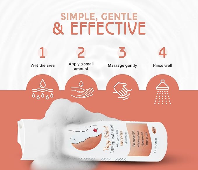 Vagy Rejuvenation Vagy Lactic Feminine Wash with Lactic Acid & Calendula – Gentle Intimate Wash Women pH Balance – Refreshing Vaginal Cleanser – 8 oz (8 oz, L' Homme) (Unscented)