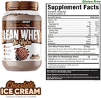 MuscleSport Lean Whey Revolution™ Protein Powder - Whey Protein Isolate - Low Calorie, Low Carb, Low Fat, Incredible Flavors - 25g protein per scoop - 2lb Chocolate Ice Cream