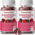 GREENPEOPLE Menopause Supplements for Women Gummies - 16-in-1 Dual Action Menopause Relief W/Black Cohosh, Vitex, Beef Organs for Hormone Balance, Hot Flashes, Night Sweats & Mood, 60 CT (2 Packs)