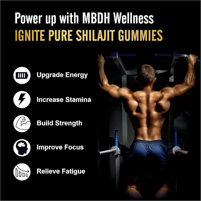 Pure Himalayan Shilajit Gummies – 75%+ Fulvic Acid, High Potency Gold Grade – Blend for Energy, Vitality & Immune Support, Travel - Friendly, Tamarind Flavor – 60 Gummies